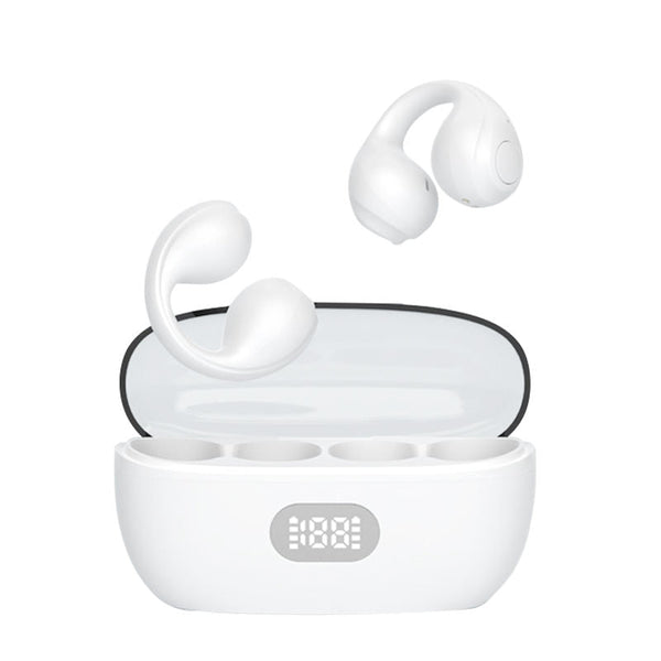 Clip-On Wireless Earbuds withLED Display