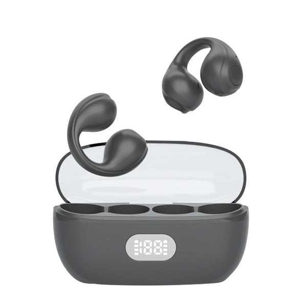 Clip-On Wireless Earbuds withLED Display