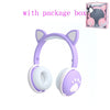 Glowing Cute LED Cat Ear Bluetooth Headphoneswith Mic