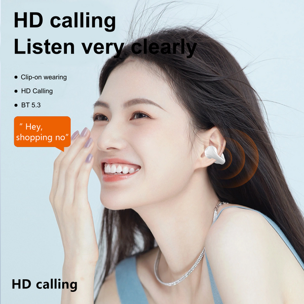 Clip-On Wireless Earbuds withLED Display