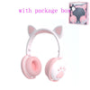 Glowing Cute LED Cat Ear Bluetooth Headphoneswith Mic