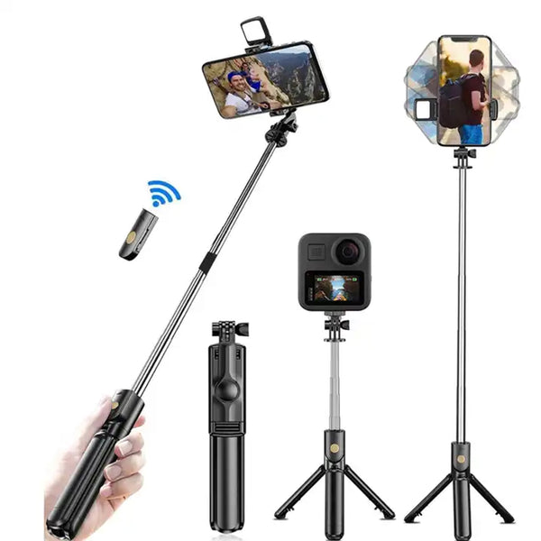 360Β° Rotation Selfie Stick Tripod with Wireless Remote for iPhone & Android Phone