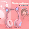 Glowing Cute LED Cat Ear Bluetooth Headphoneswith Mic