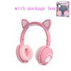 Glowing Cute LED Cat Ear Bluetooth Headphoneswith Mic