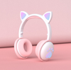 Glowing Cute LED Cat Ear Bluetooth Headphoneswith Mic
